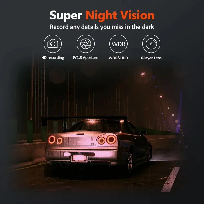 3.0 Inch IPS Screen 1080P HD Recording Dash Cam for Car 4 Lens Front Rear Side View Vehicle DVR