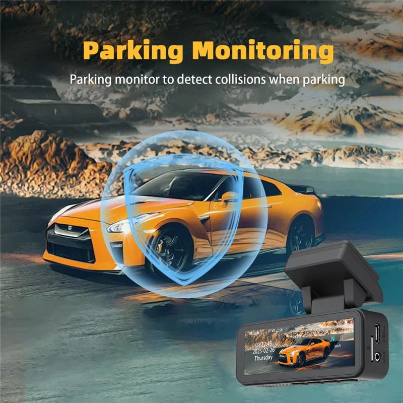 4K+2.5K Передняя и задняя линза Dash Cam GPS ADAS BSD Интеллектуальное вождение Ночное видение Автомобильный DVR