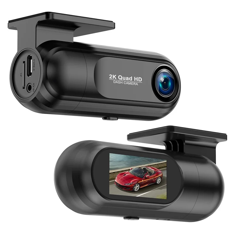 2K WiFi Dash Cam Wide Angle HD Night Vision Car DVR Recorder Support Loop Recording