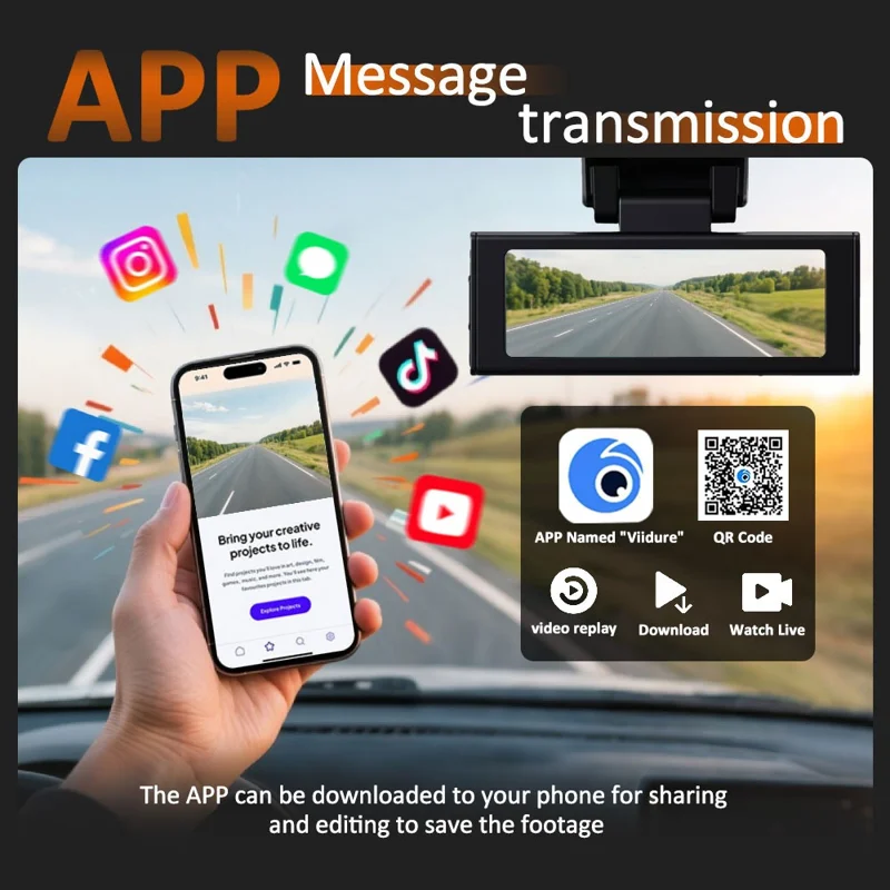 4K UHD Frontkamera und 2,5K Rückkamera Dual-Aufnahme WiFi GPS Dashcam mit integrierter ADAS für Autos, Lkws und SUVs