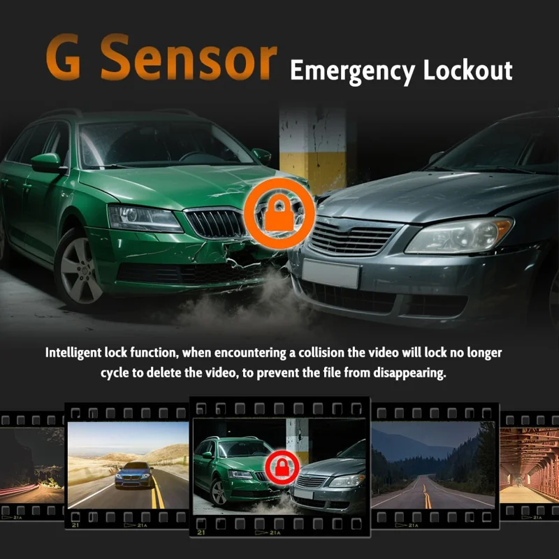 4K UHD Frontkamera und 2,5K Rückkamera Dual-Aufnahme WiFi GPS Dashcam mit integrierter ADAS für Autos, Lkws und SUVs