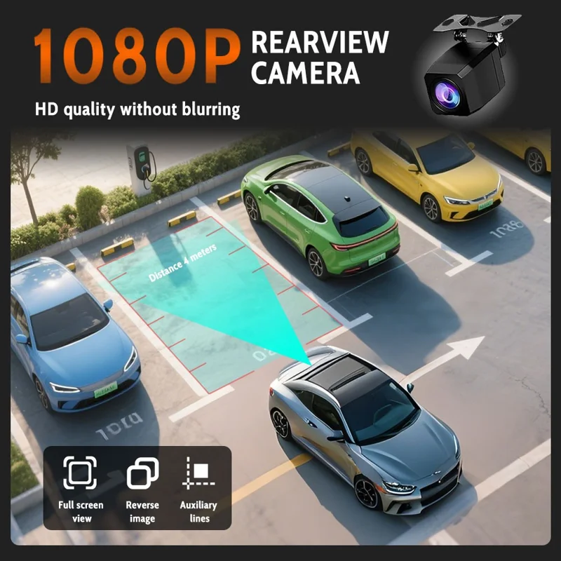 4K UHD Frontkamera und 2,5K Rückkamera Dual-Aufnahme WiFi GPS Dashcam mit integrierter ADAS für Autos, Lkws und SUVs