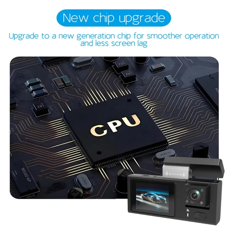 Y08 2.0 Inch IPS Screen 4K Dash Cam Front + Inside + Rear 3 Lens WiFi Car DVR Built-in G-Sensor