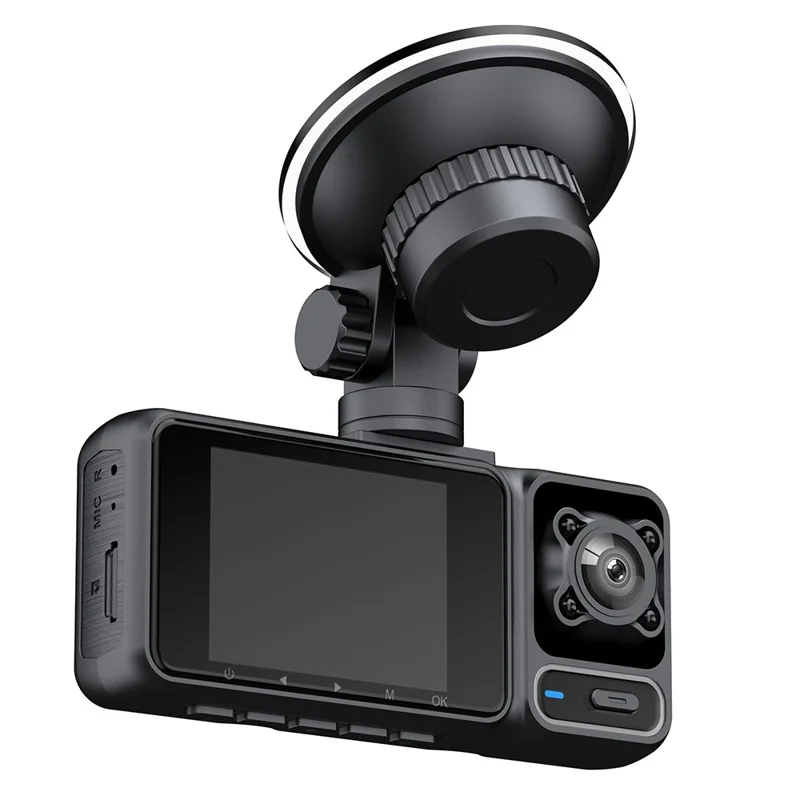 S26 4K Dash Cam 3-Lens WiFi Car Recorder with 2 inch IPS Screen  /  Night Vision  /  G-Sensor Motion  /  Detection Car DVR