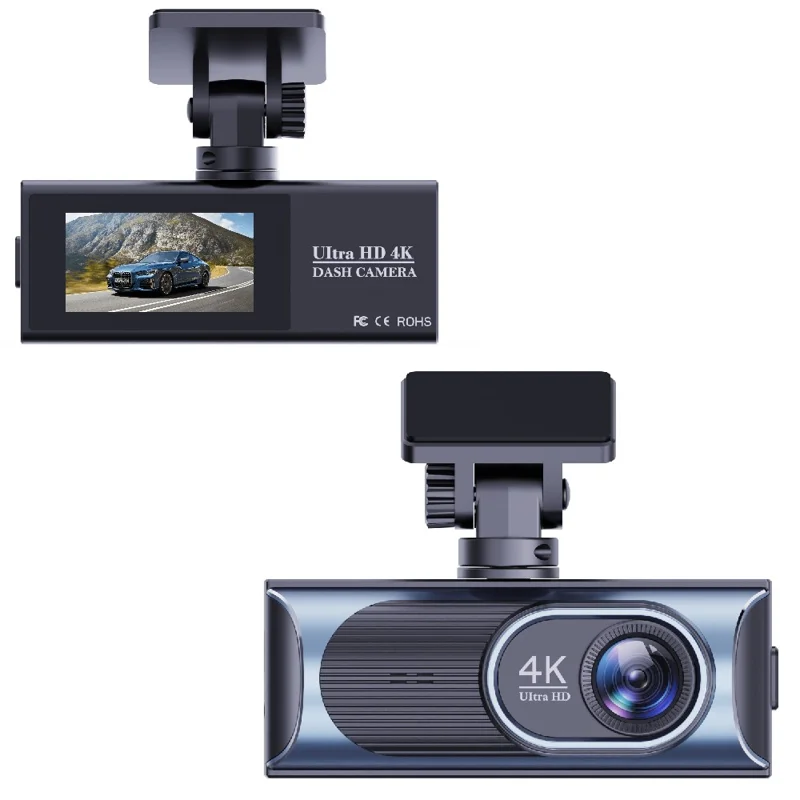 4K Dual Lens Dash Cam 170° Wide Angle Car DVR with WiFi GPS Tracking and Night Vision