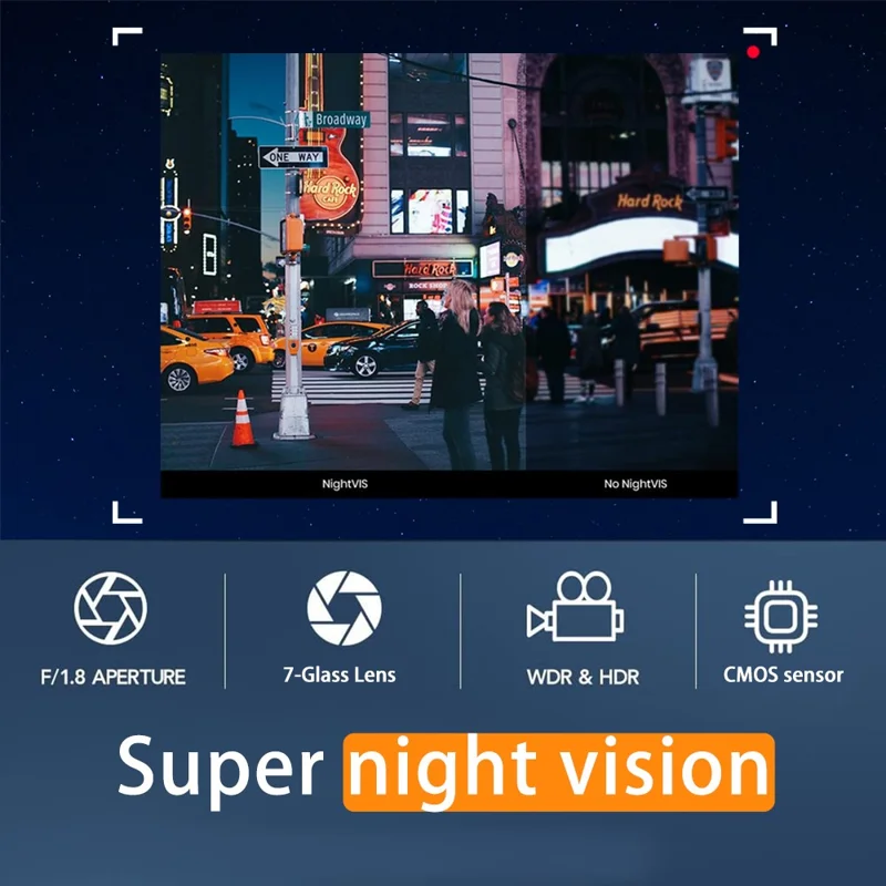 4K Dual Lens Dash Cam 170° Wide Angle Car DVR with WiFi GPS Tracking and Night Vision