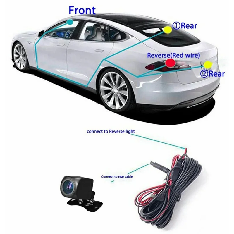 8402 Triple Display WiFi 1080P HD Reverse Camera 10 Inch Touchscreen Rearview Mirror Dash Cam