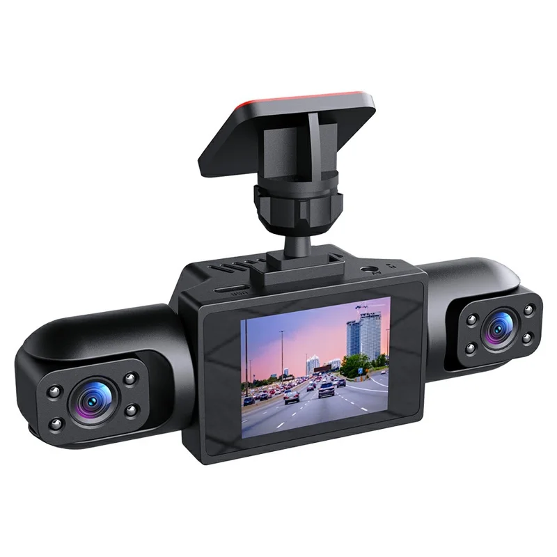 Y107 4 Lens Dash Cam 1080P HD Night Vision Car DVR Front Rear Left Right Recording - Black