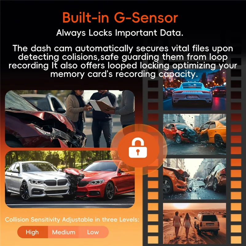 K19 4K Dash Cam ADAS Front Rear Dual Camera GPS 5G WiFi Night Vision Loop Recording Dash Camera Car DVR - Black