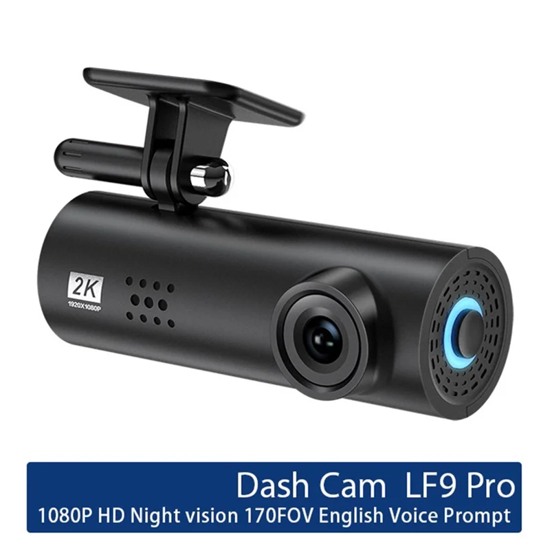 LF9 Pro 2K Dash Cam 1296P Car Camera 170 Degree Wide Angle Night Vision G-Sensor WiFi Car DVR - Black