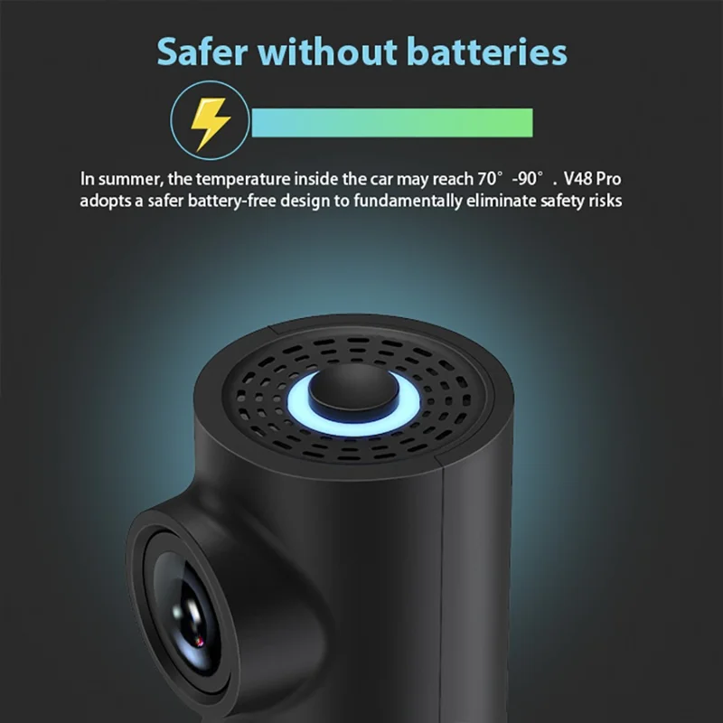 LF9 Pro 2K Dash Cam 1296P Car Camera 170 Degree Wide Angle Night Vision G-Sensor WiFi Car DVR - Black