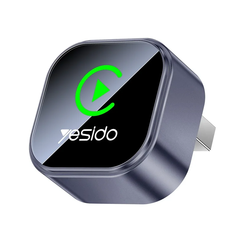 YESIDO KM31 Wireless CarPlay Android Auto 2 in 1 Mini Size OTA Updates Adapter - Black