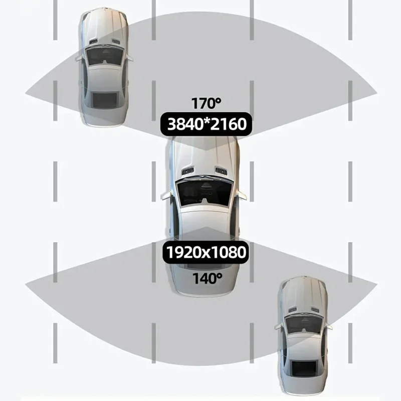 D191 MAX 4K Front + 1080P Rear Dual Lens Dash Camera Wide Angle Night Vision WiFi Car Recorder - Black