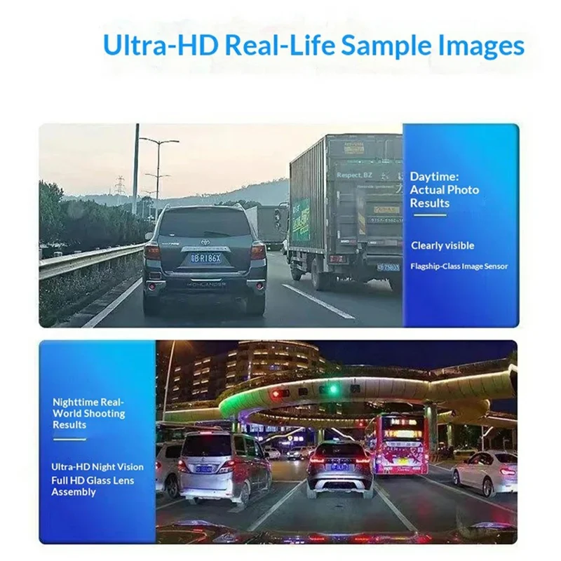 K8 USB Powered Dash Cam 1080P HD Night Vision WiFi Car Driving Recorder - Black
