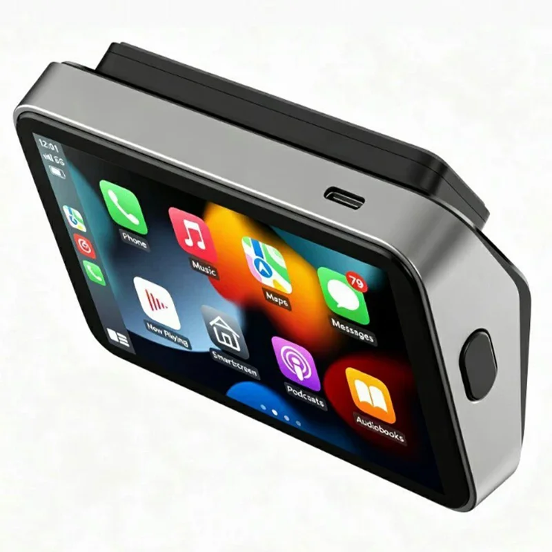 4.5 Inch Touchscreen 2K Front + 1080P Rear Recording Wireless CarPlay Android Auto Dash Cam with Wi-Fi GPS