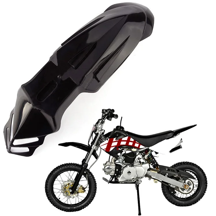 Universal Motorcycle Plastic Front Fenders Mudguard for KX/DRZ/CRF/YZF/WR Off-Road Motorcycle - Black