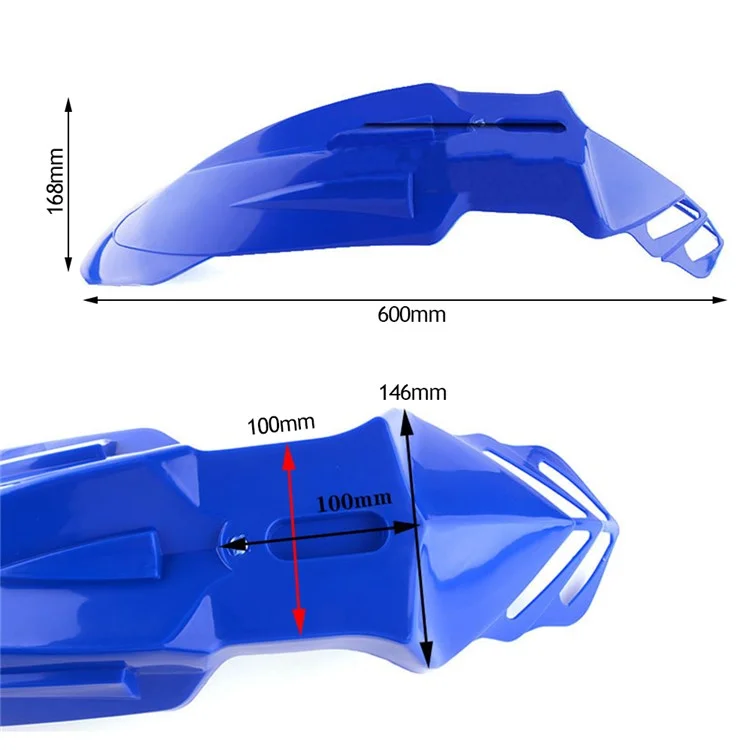 Universal Motorcycle Plastic Front Fenders Mudguard for KX/DRZ/CRF/YZF/WR Off-Road Motorcycle - Black