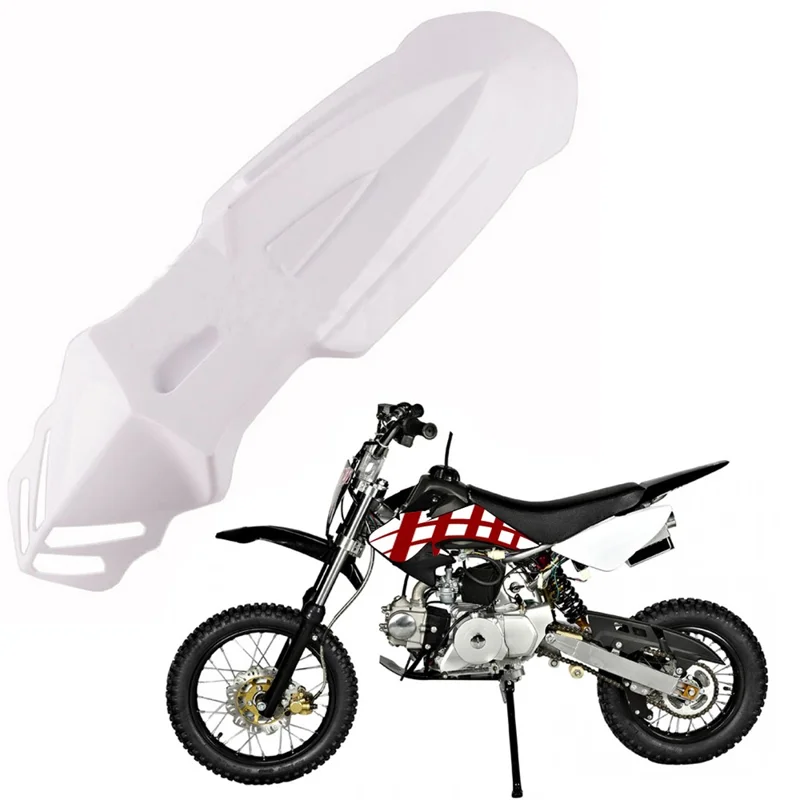 Universal Motorcycle Plastic Front Fenders Mudguard for KX/DRZ/CRF/YZF/WR Off-Road Motorcycle - White