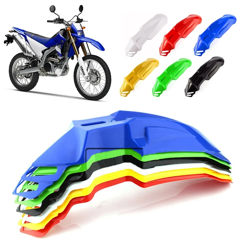 Universal Motorcycle Plastic Front Fenders Mudguard for KX/DRZ/CRF/YZF/WR Off-Road Motorcycle - White