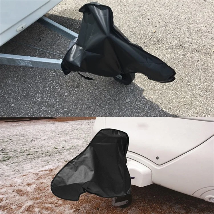 Universal PVC Imperméable Caravan Towing Towing Hitch Cover Remorle Rain Snow Dust Protector - le Noir