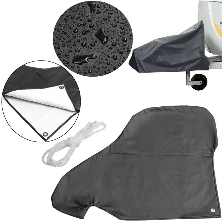 Coperchio universale in PVC impermeabile per gancio di traino di roulotte - Nero
