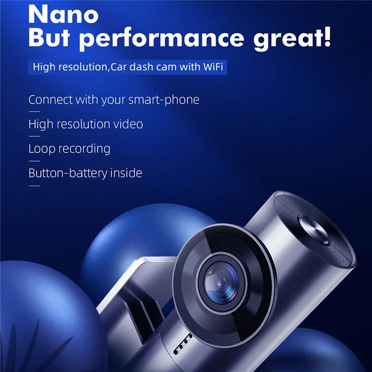 Anytek Q1 Dash Cam Car Car DVR HD 1080P Mini Monitor Per Parcheggi WiFi Connect Driving Camera Recorder