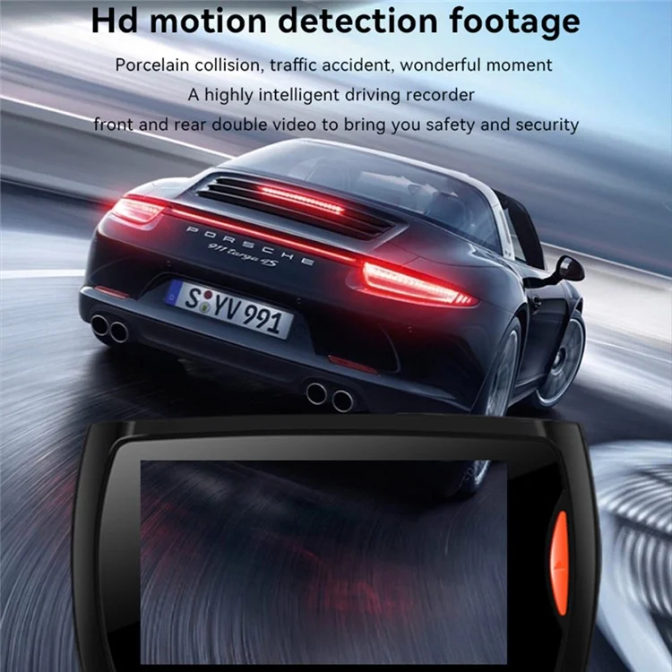 G30 2.4-inch Car DVR Parking Monitoring Night Vision Dash Cam Front Rear Dual Camera Driving Recorder