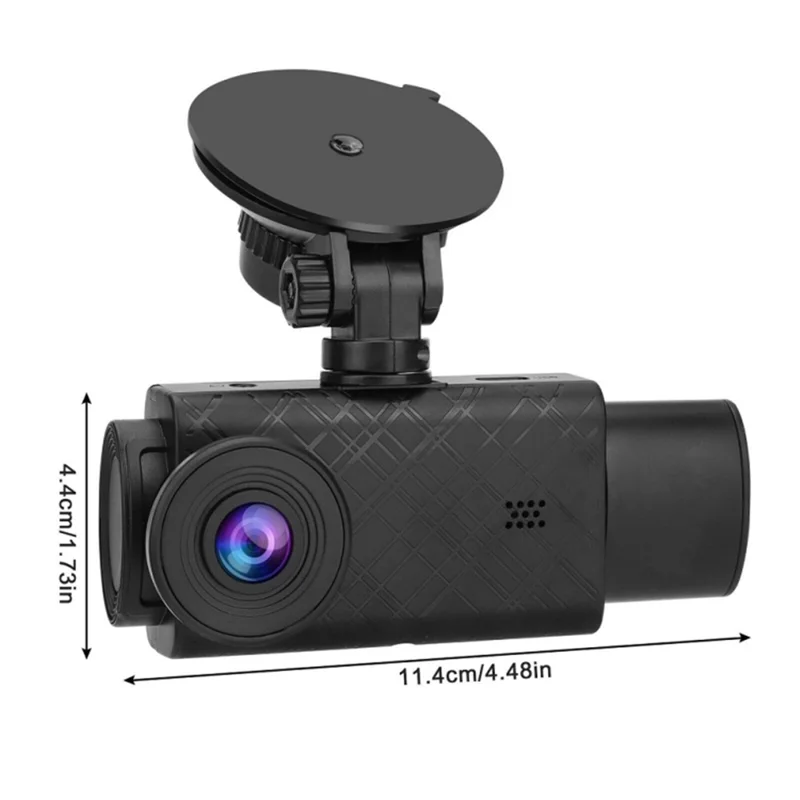 G12 1080P DVR Dash Camera Front / Inside / Rear Camera 2 Inch Screen Night Vision Driving Recorder