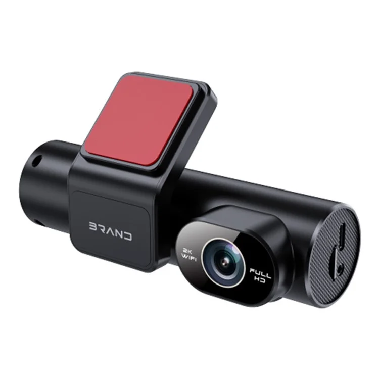 U02 Cámara de salpicadero de coche con visión nocturna dual frontal y trasera, con WiFi y grabador de vídeo de coche (sin tarjeta de memoria) 