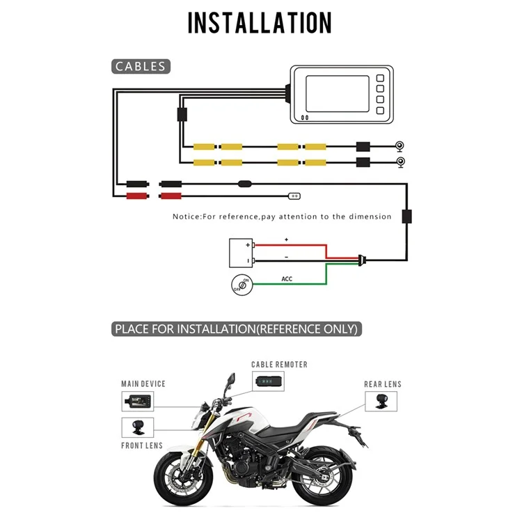 S30 Motorcycle Dash Cam Sport Driving Recorder Dash Cam Dual 2K Motorbike Camera Loop Recording