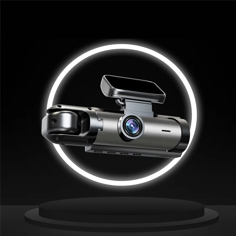 M8 3.16-inch 200mAh Dual Dash Cam Front and Inside with Night Vision 1080P+720P IPS Screen Car DVR