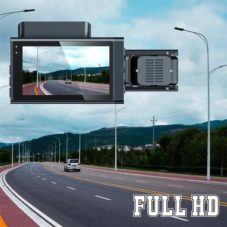 Y18 3 Channel Dash Cam 120 Degree Loop Recording Night Vision Car Driving Recorder