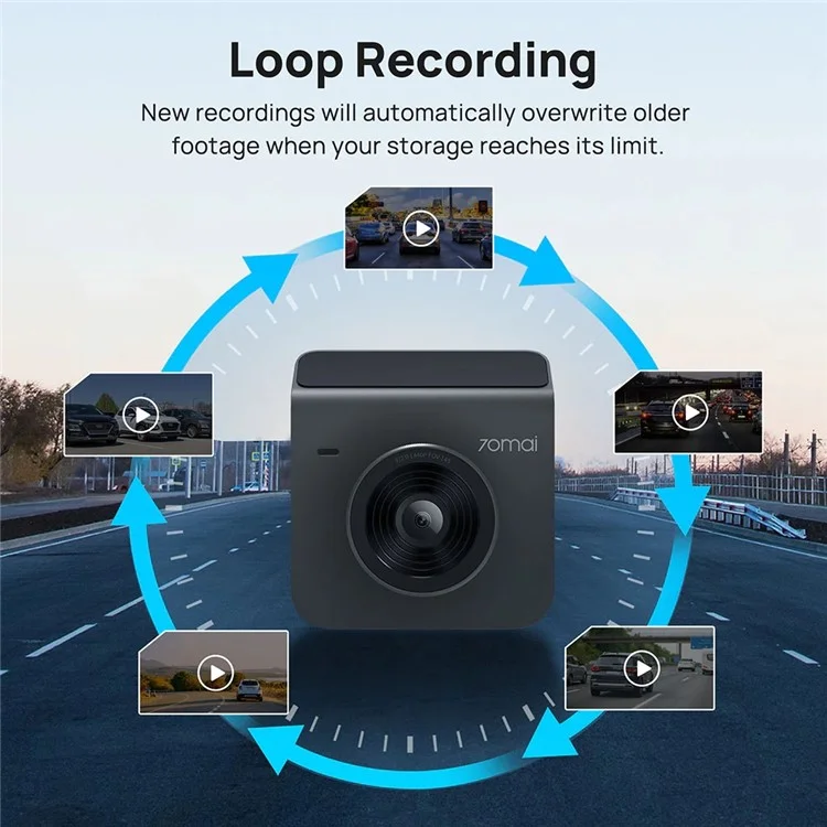 70MAI Dash Cam A400-1 Set with RC09 Rear Camera Automobile Recorder, International Edition - Grey