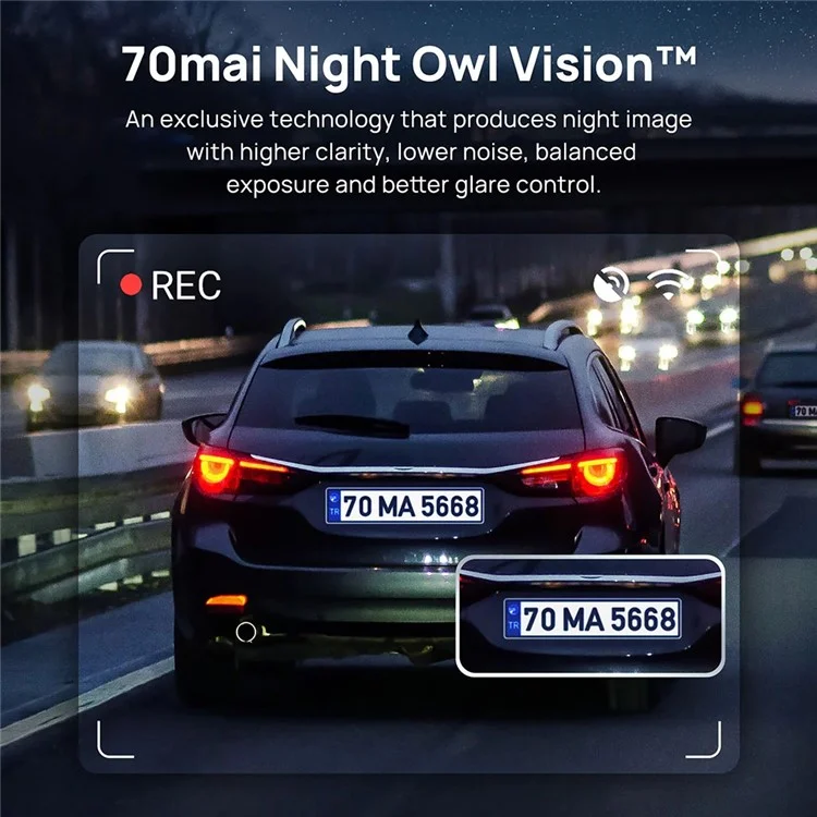 70MAI Dash Cam A400-1 Set with RC09 Rear Camera Automobile Recorder, International Edition - Grey