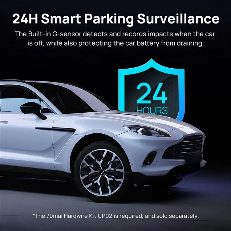 70MAI Dash Cam A400-1 Set with RC09 Rear Camera Automobile Recorder, International Edition - Grey