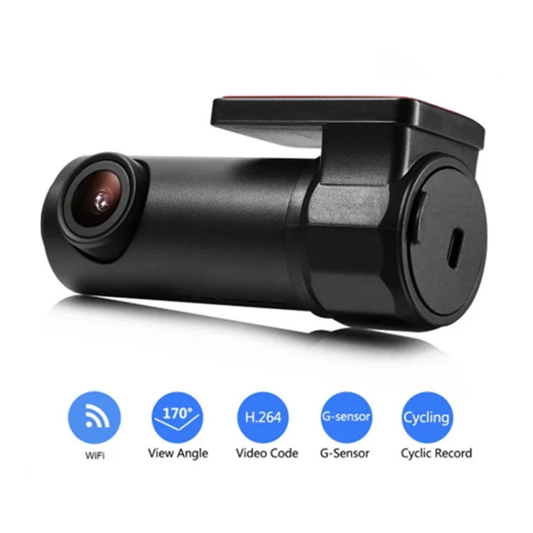 S600 1080P WiFi Dashcam Autokamera Recorder mit 170-Grad-Weitwinkel, G-Sensor (ohne Speicherkarte)