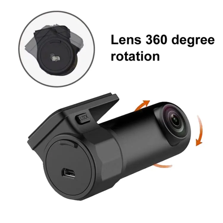 S600 1080P WiFi Dashcam Autokamera Recorder mit 170-Grad-Weitwinkel, G-Sensor (ohne Speicherkarte)
