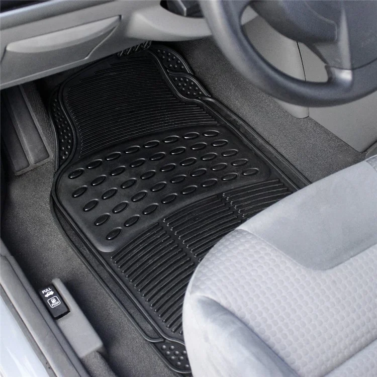 Set da 4 tappetini antiscivolo e impermeabili per auto in PVC+gomma