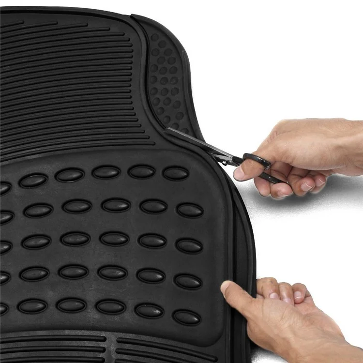 Set da 4 tappetini antiscivolo e impermeabili per auto in PVC+gomma