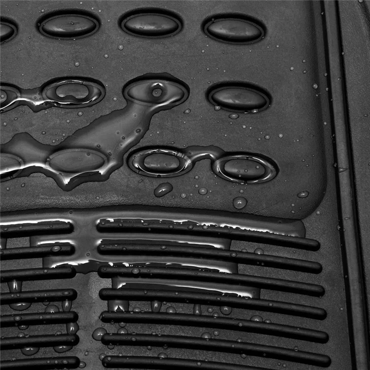 Set da 4 tappetini antiscivolo e impermeabili per auto in PVC+gomma