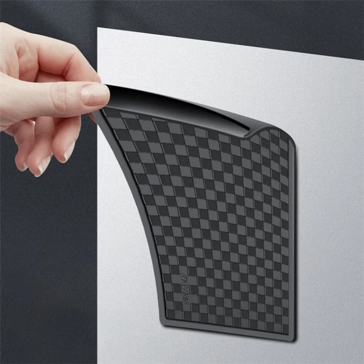 BAVISS B-006 18*12.5cm Heat Resistant Sticky Pad Car Dashboard Non-slip PU Mat for Phone Keychain, Size M - Black