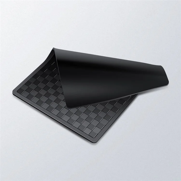 BAVISS B-006 18*12.5cm Heat Resistant Sticky Pad Car Dashboard Non-slip PU Mat for Phone Keychain, Size M - Black