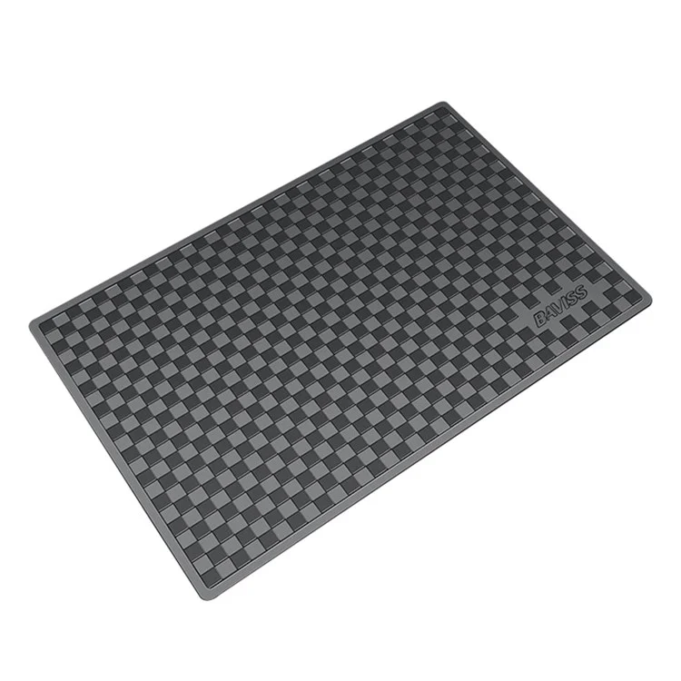 BAVISS B-006 28*18cm PU Car Dashboard Mat Non-slip Sticky Pad for Phone Keychain, Size L - Black