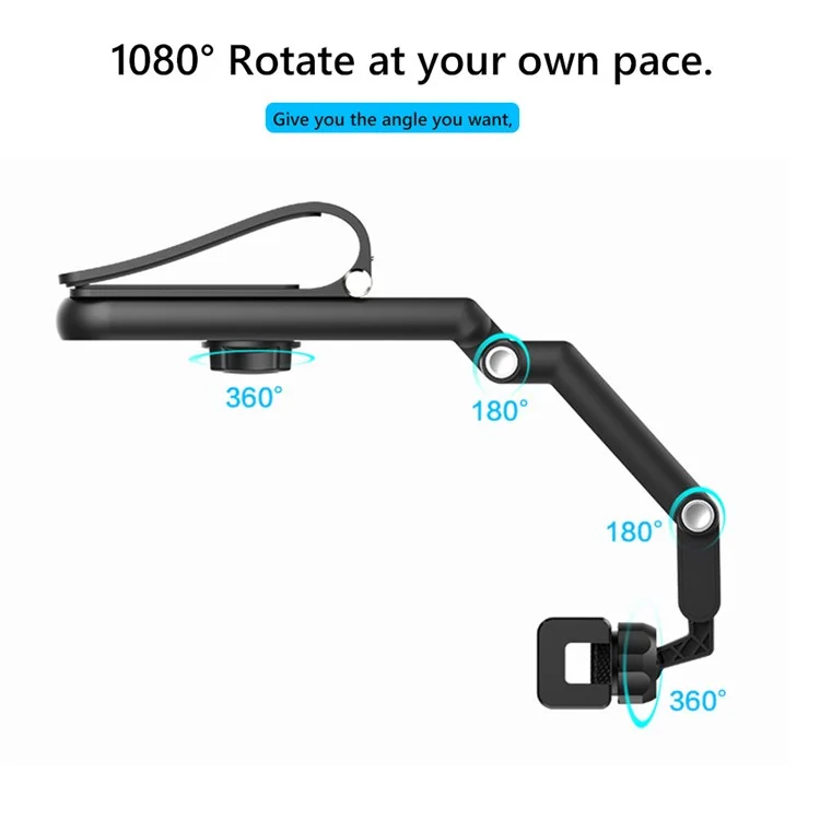 py-06 Car Phone Holder for Sun Visor 1080 Degree Rotatable Foldable Dashboard Phone Holder Adjustable Spring Clip Car Cell Phone Stand - Green