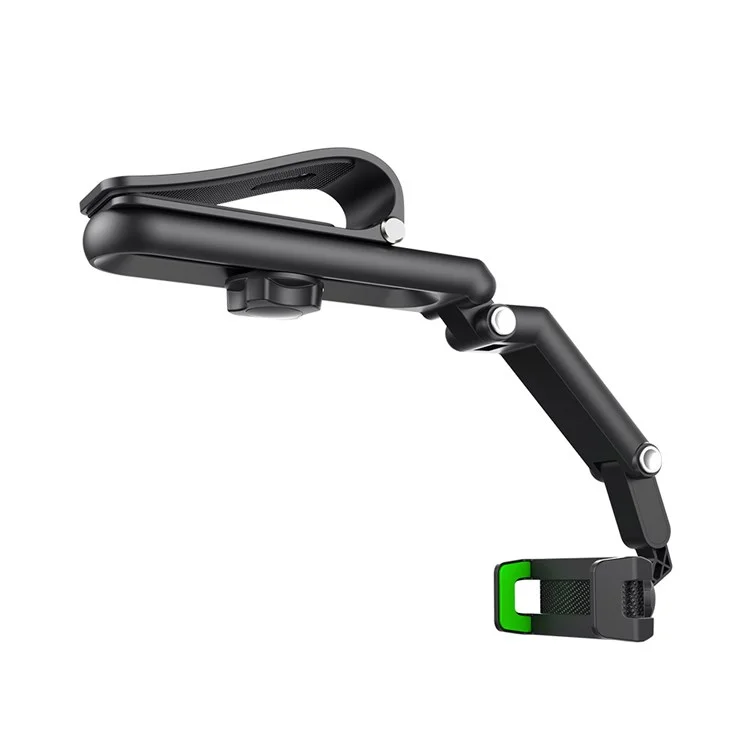 py-06 Car Phone Holder for Sun Visor 1080 Degree Rotatable Foldable Dashboard Phone Holder Adjustable Spring Clip Car Cell Phone Stand - Green