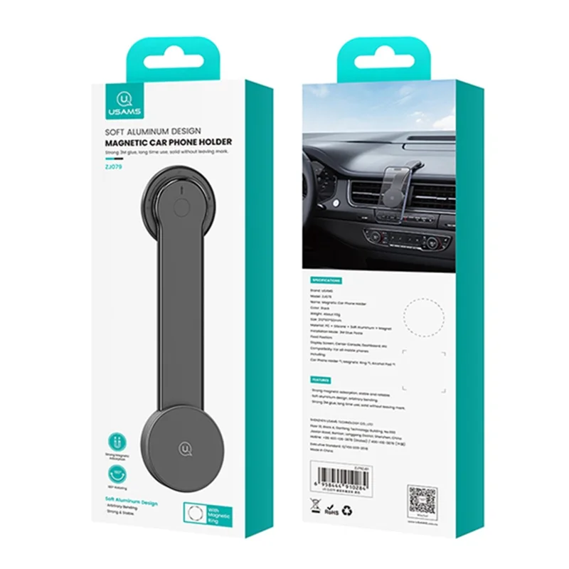 USAMS ZJ079 Magnetic Car Mount 180-degree Rotation Car Dashboard Phone Holder