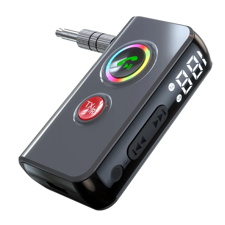 BT106 Colorful Light Wireless Bluetooth-compatible 5.4 Adapter Hands-Free Call Audio Receiver Transmitter