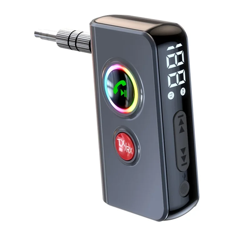 BT106 Colorful Light Wireless Bluetooth-compatible 5.4 Adapter Hands-Free Call Audio Receiver Transmitter