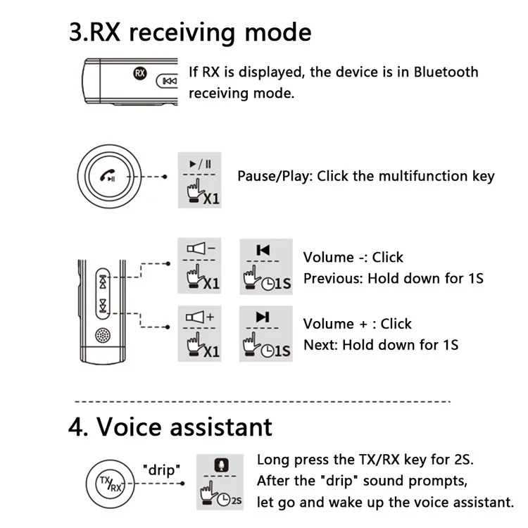 BT106 Colorful Light Wireless Bluetooth-compatible 5.4 Adapter Hands-Free Call Audio Receiver Transmitter