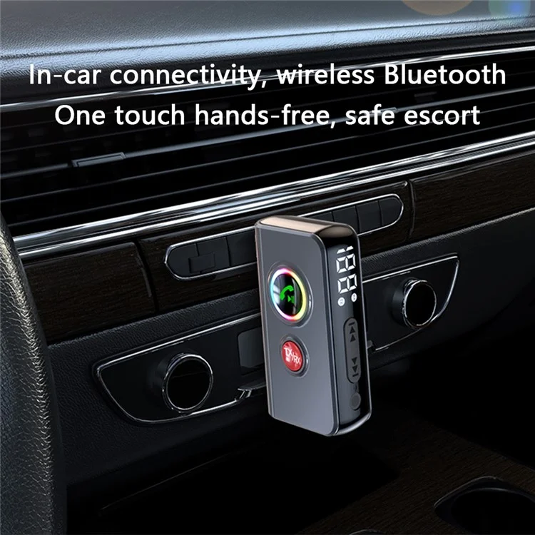 BT106 Colorful Light Wireless Bluetooth-compatible 5.4 Adapter Hands-Free Call Audio Receiver Transmitter